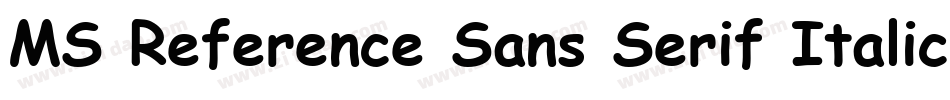 MS Reference Sans Serif Italic字体转换